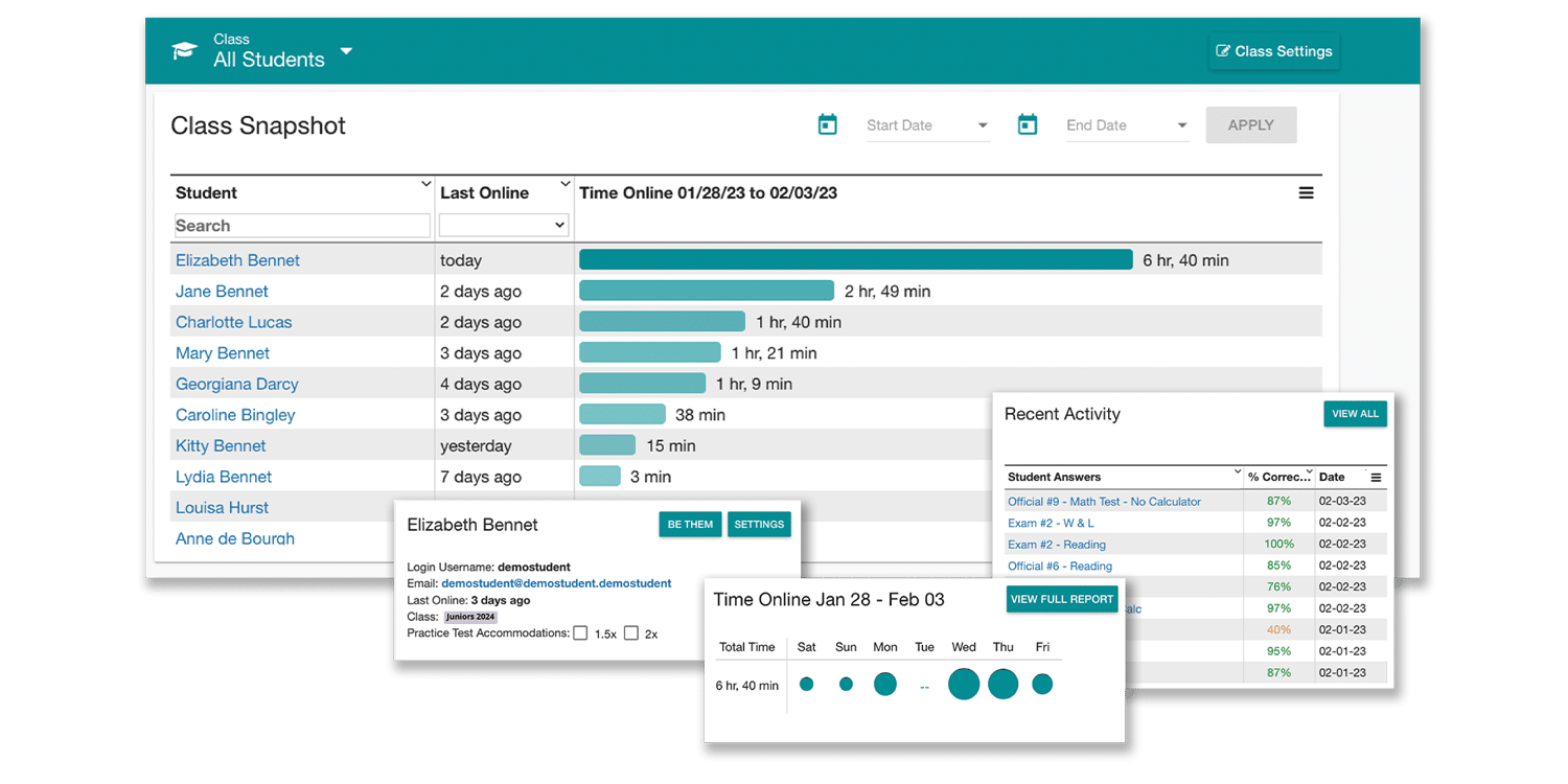 We monitor student activity